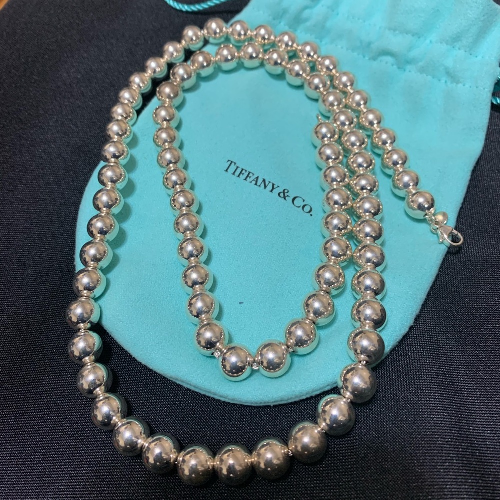 Retired Tiffany’s & Co Hardware Collection Sterling Beads. 10mm, 30”.